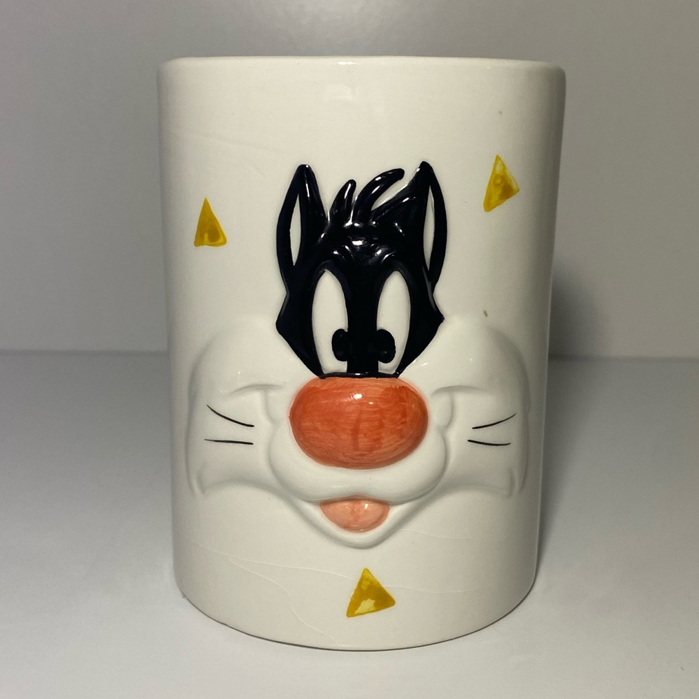 Vintage 1993 Sylvester the Cat Ceramic Container